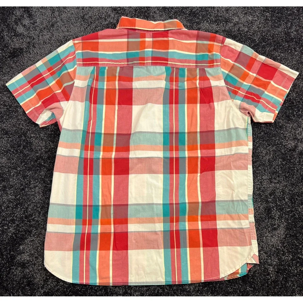 The‎ North Face Plaid Shirt Mens XL Short Sleeve Button Front Casual Top
